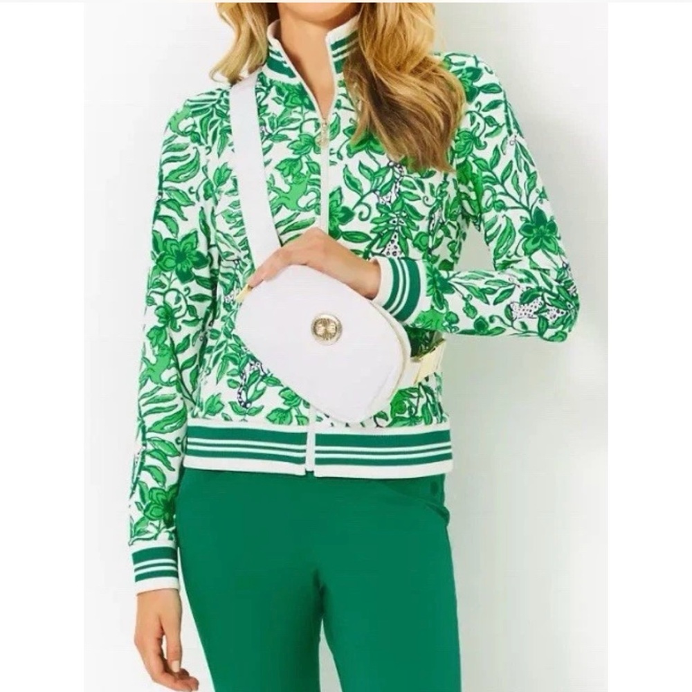 NWOT Lilly Pulitzer Luxletic Regate Jacket Lil Escape Plan Size Large Brand New! - Picture 3 of 13